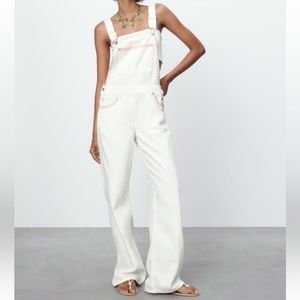 Zara Contrast Stitch Overalls